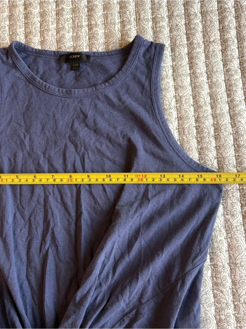 J. Crew Navy Twist-Knot Cotton Tank Top